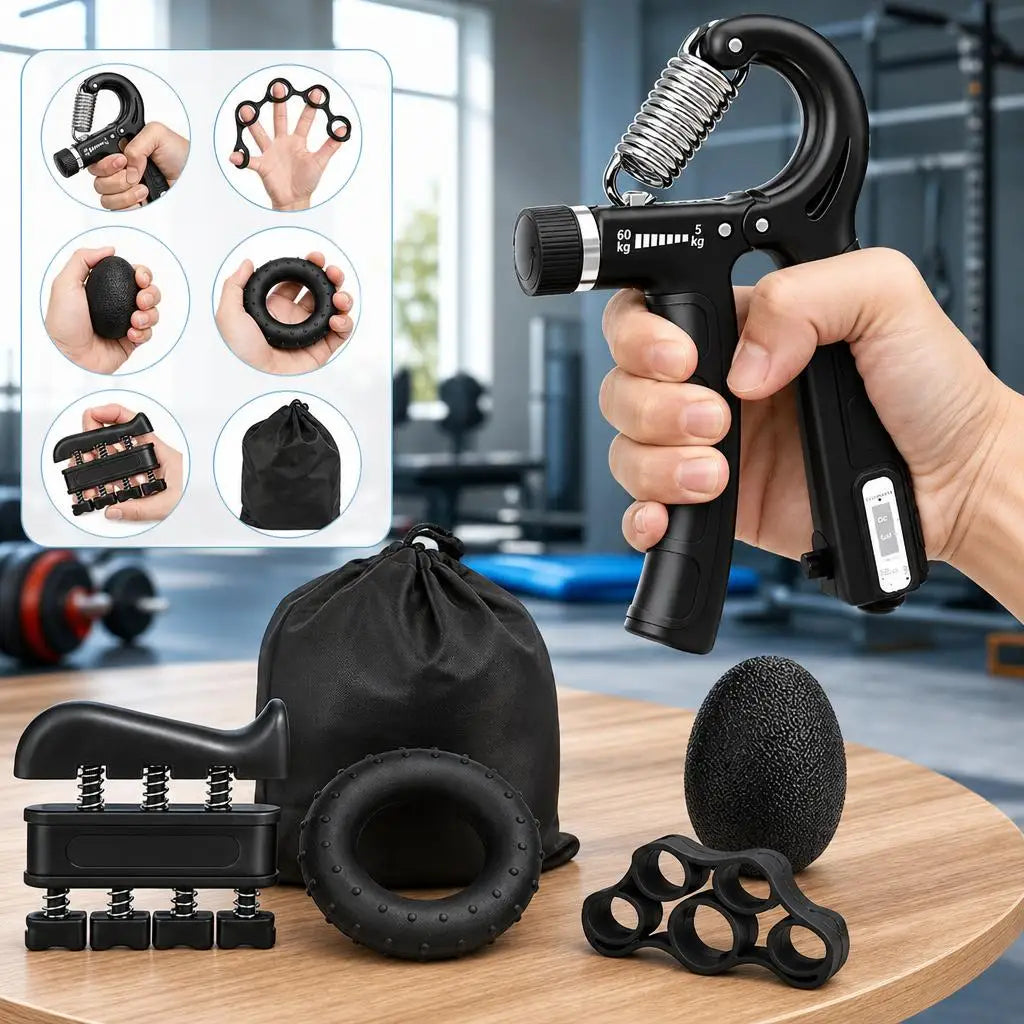 Mechanical Counting Grip Strength Trainer Silicone Grip Ring Wrist Forearm Exercise Fitness For Muscle Building Hand Injury Recovery Rehabilitation Training Decompression Ball