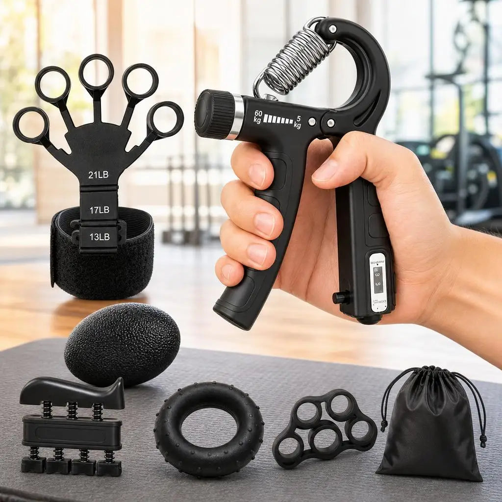Mechanical Counting Grip Strength Trainer Silicone Grip Ring Wrist Forearm Exercise Fitness For Muscle Building Hand Injury Recovery Rehabilitation Training Decompression Ball